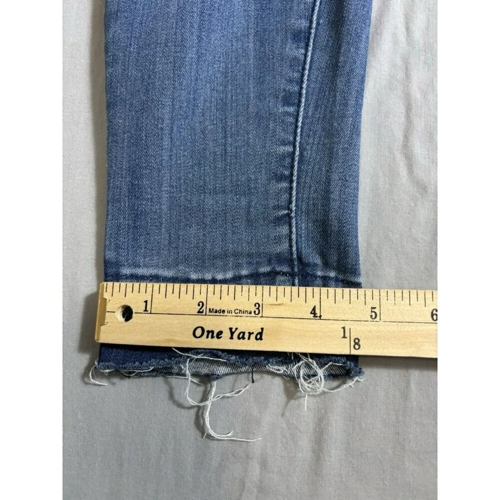 Judy Blue Jeans Womens 5/27 Blue Stretch Slim Fit Faded Pull On Released Hem - Picture 4 of 7